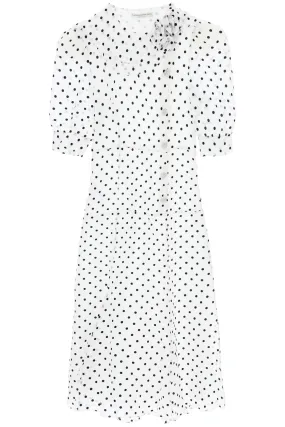 ALESSANDRA RICH "silk organza midi dress with polka