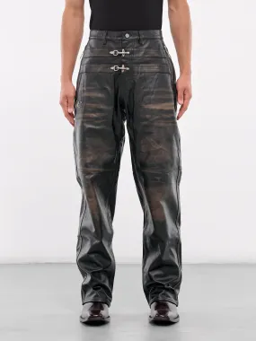 Bio Soldier Leather Trousers (PT3501-BLACK)