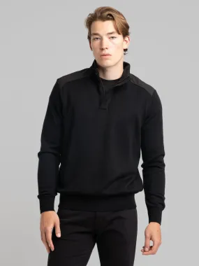 Black Quarter Zip Knit