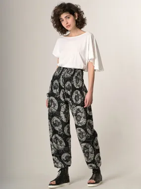 Harem Pants Original - Oriental Flower High Crotch