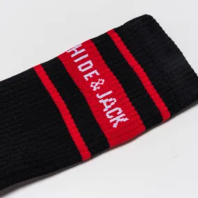 Socks Black Red